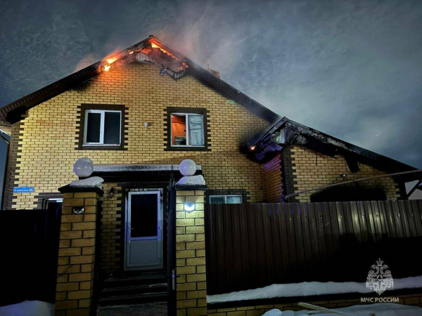 На пожаре в Тукаевском районе РТ пострадал хозяин частного дома