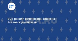 ВСУ ранили ребенка при атаке на Ростовскую область