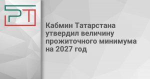 Кабмин Татарстана утвердил величину прожиточного минимума на 2027 год