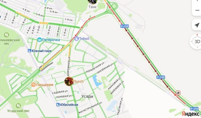 На трассе под Казанью в сторону аэропорта скопилась 3-километровая пробка из-за ДТП